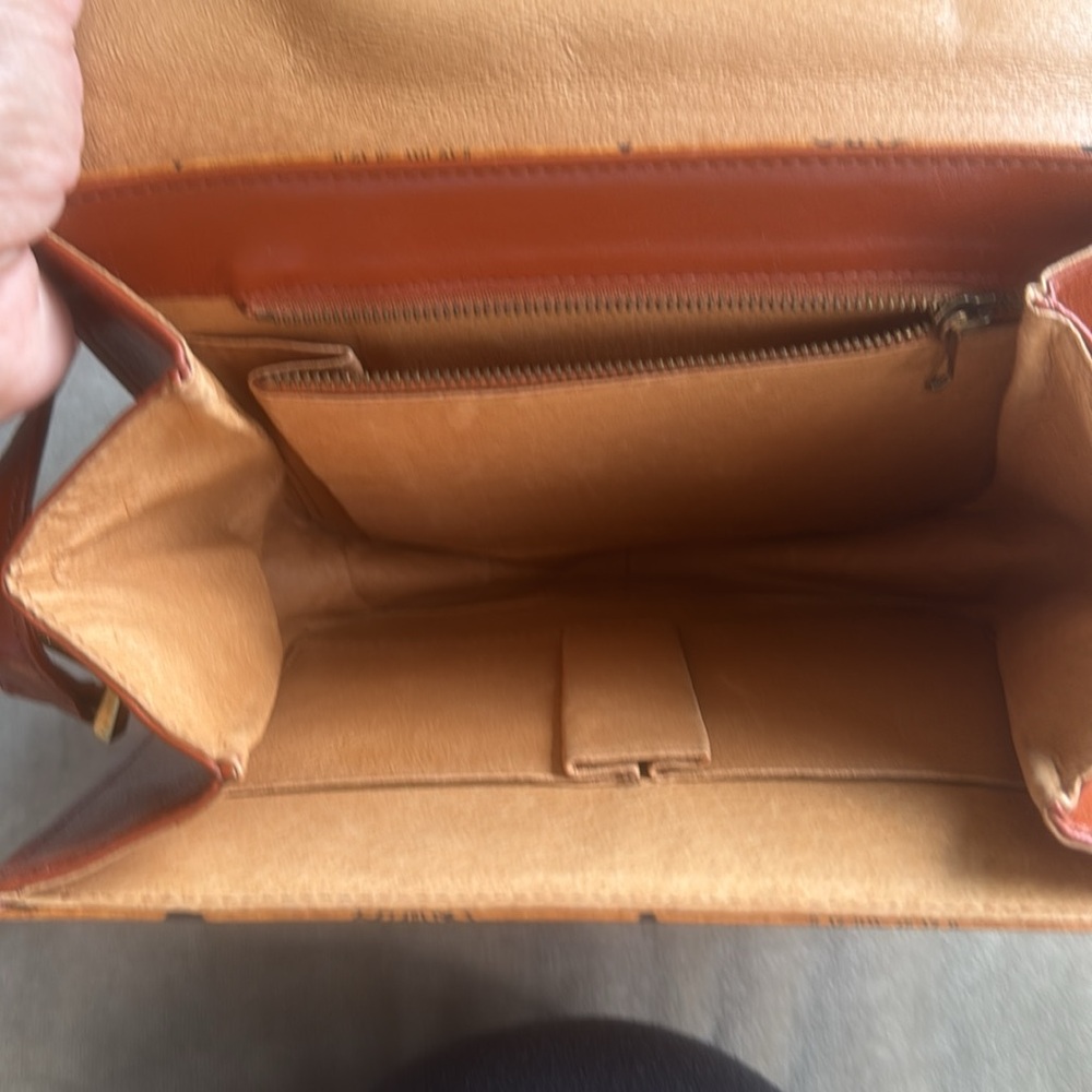 MCM Cognac Brown Monogram Crossbody Bag - Picture 10 of 11